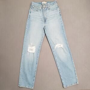 MADEWELL The‎ Perfect Vintage Jean 28 Light Blue Wash Distressed ND515